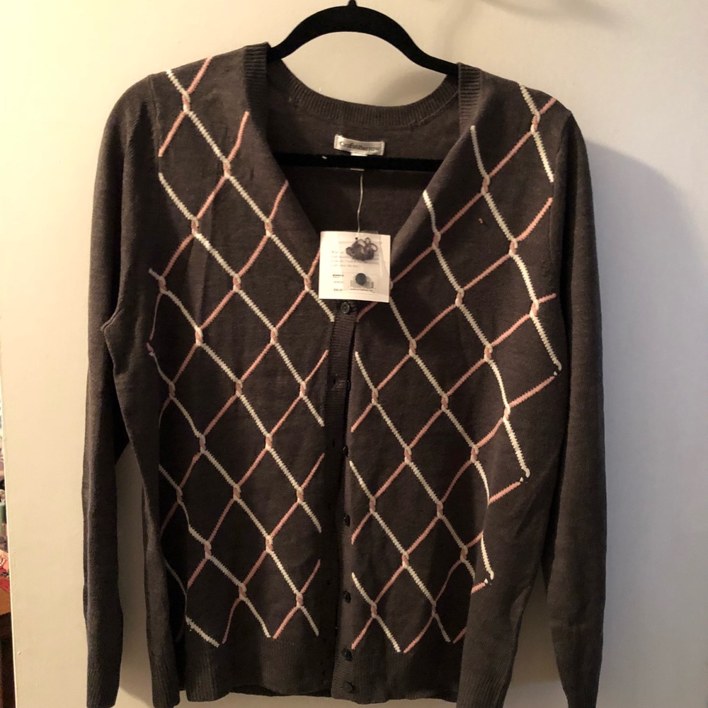 Croft & Barrow Women’s Gray Cardigan Size M NWT